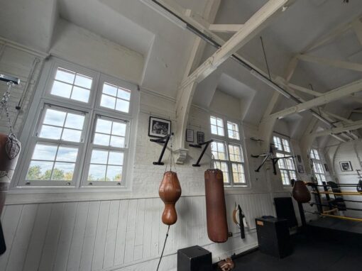 Gym with the new windows